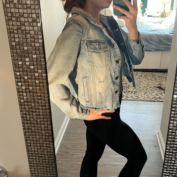 Salvaje Denim Jacket Short - Light Wash - Picture 3 of 7